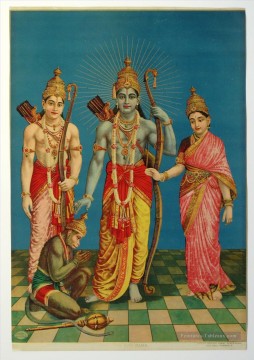 Populaire indienne œuvres - Ram Laxman Sita et Hanuman d’Inde